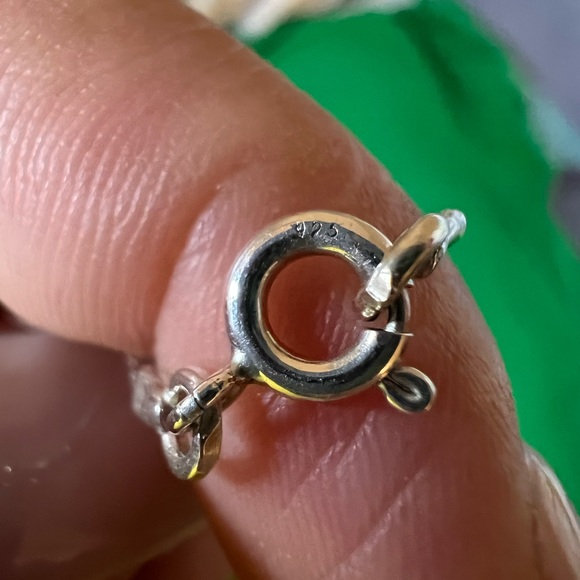 925 silver chain and earrings set, 17 inch long, - Picture 10 of 10